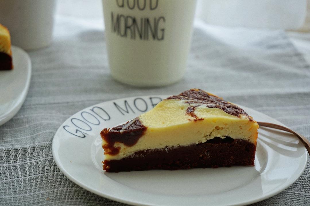 吃货君么么哒做的芝士布朗尼蛋糕 cream cheese brownie