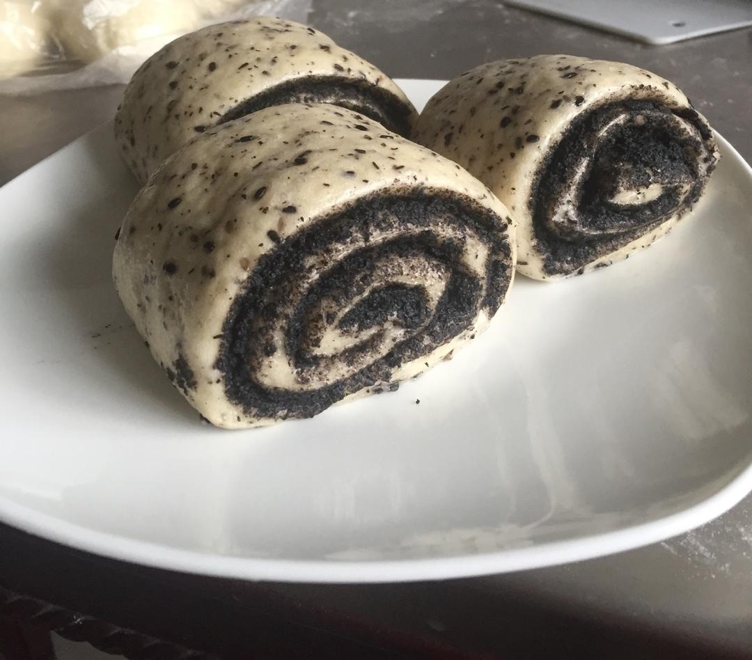 堂妈教你做麻酱黑芝麻花卷