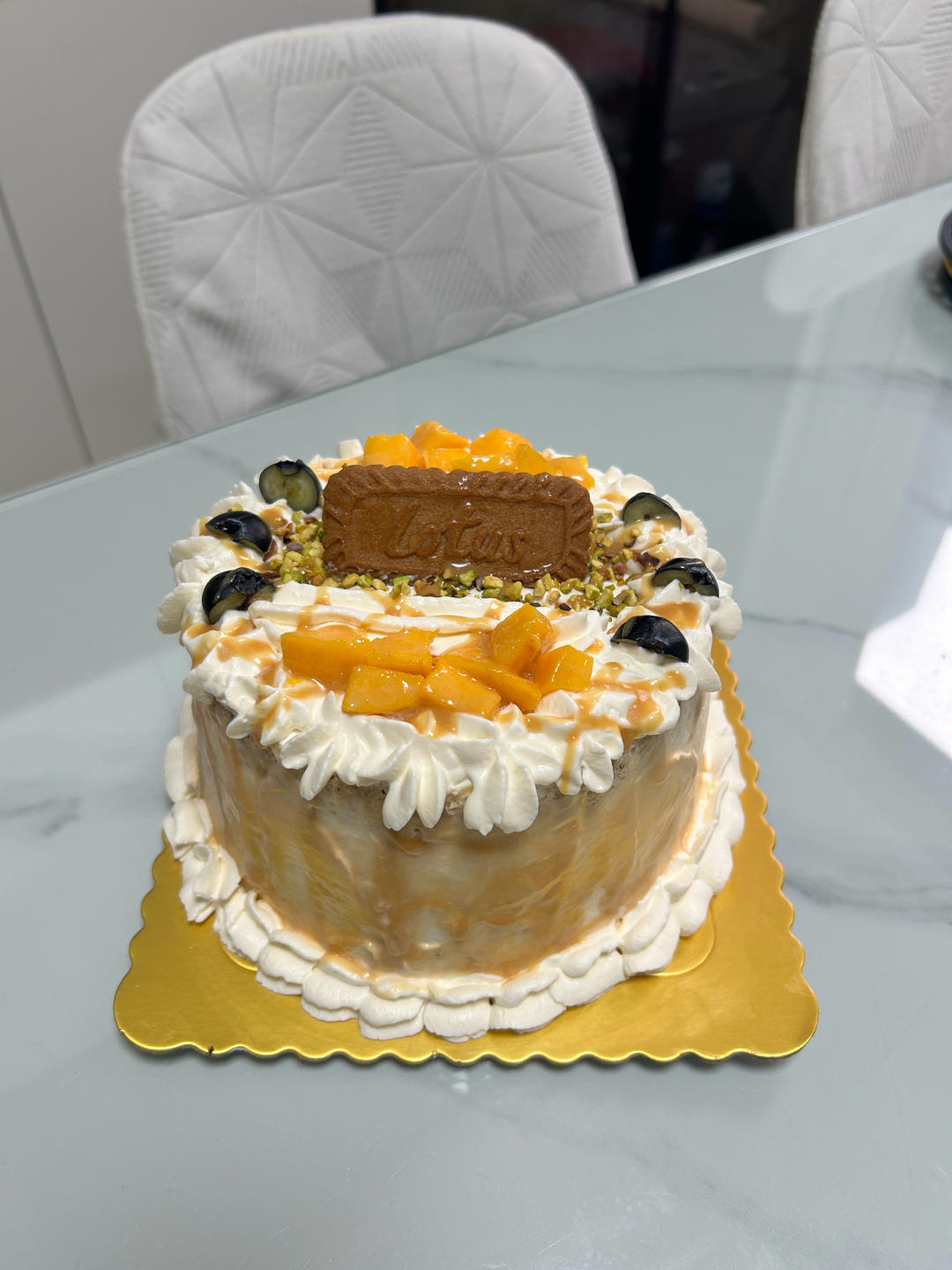 秋冬必火的【焦糖奶油焙茶蛋糕】