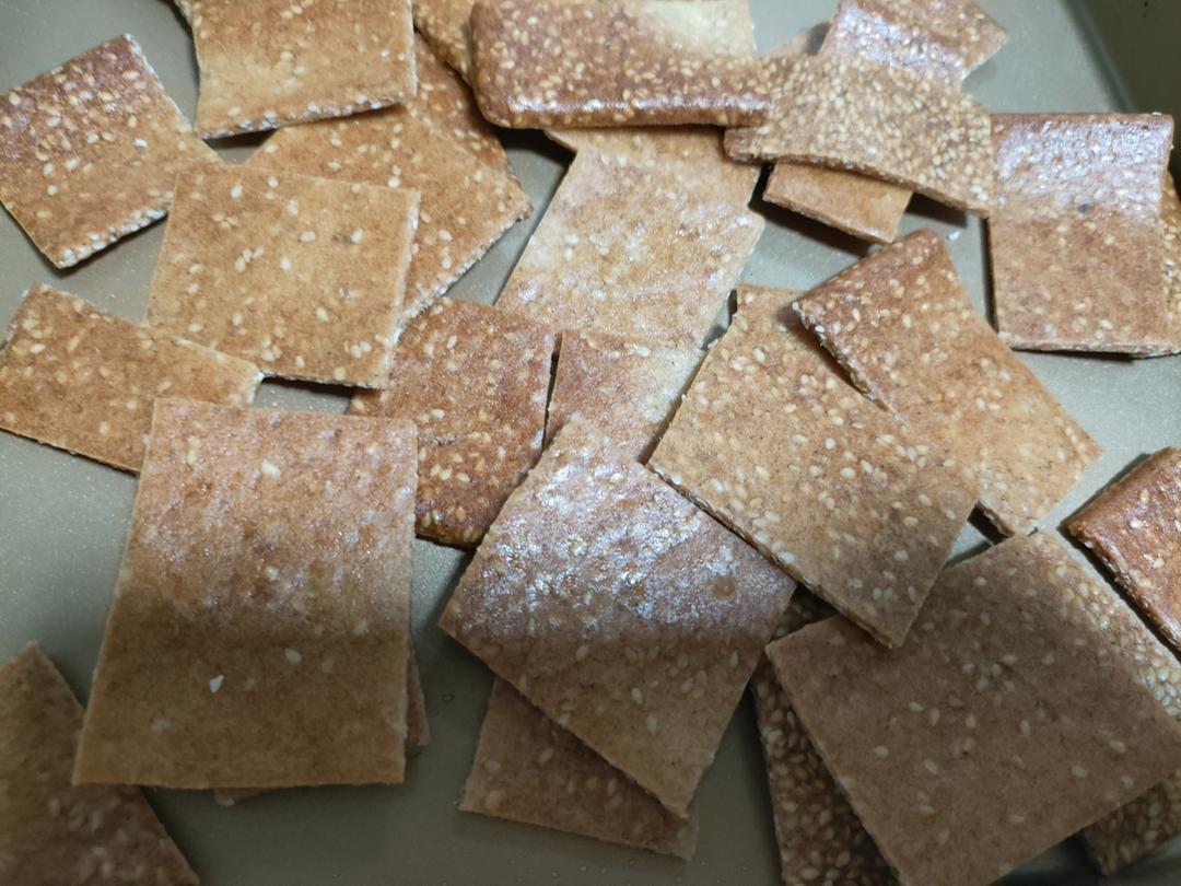 芝麻薄脆饼干，一步操作，超级简单