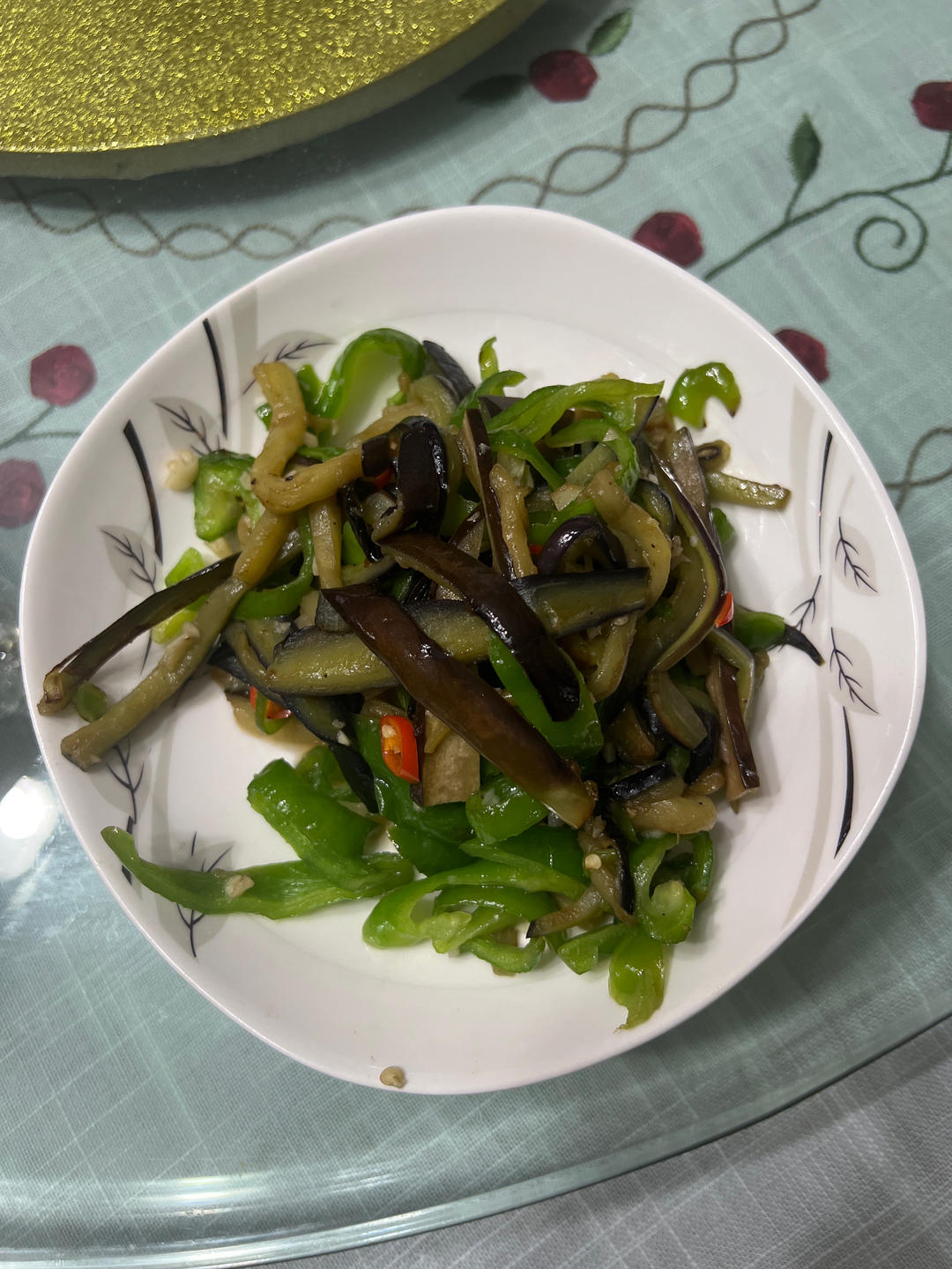 炒茄子辣椒丝