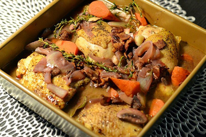 情人节为你做一份法国乡村红酒炖鸡【Coq au Vin】的做法 步骤7