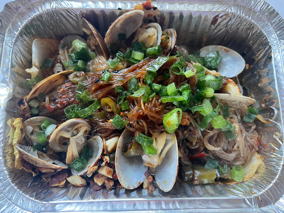 夏日夜宵必备！锡纸花甲粉+锡纸金针菇