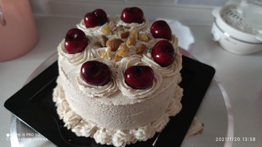 红茶栗子戚风蛋糕