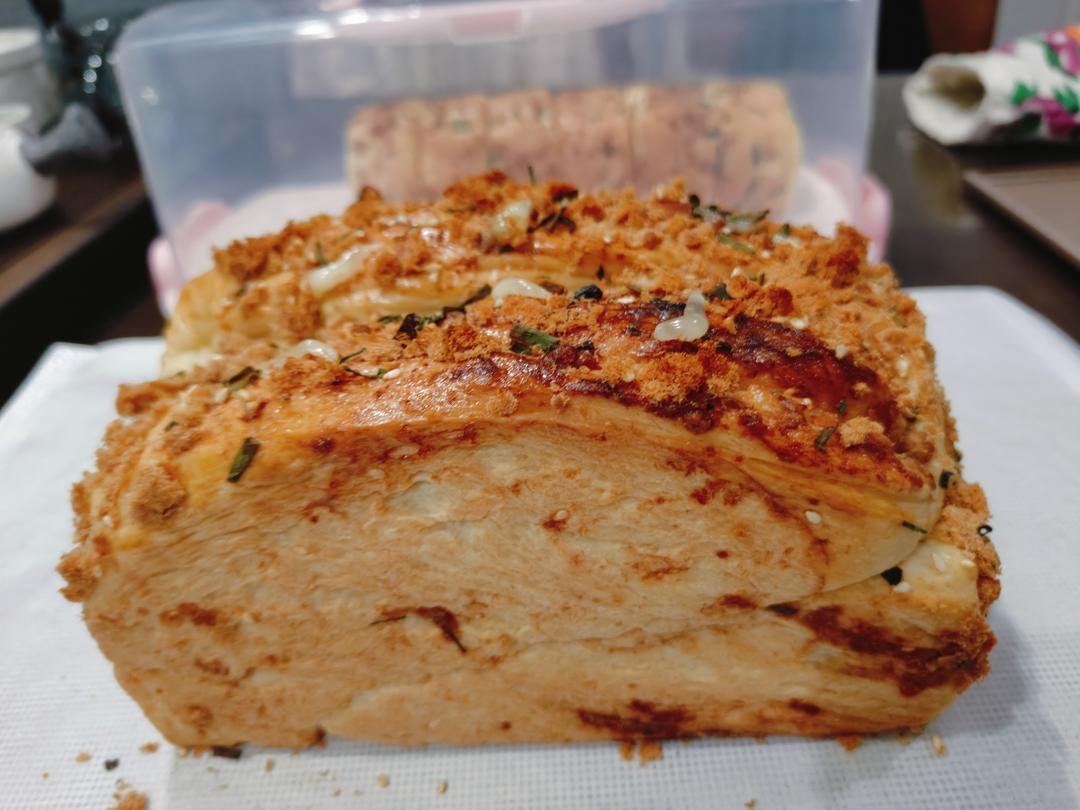 咸香松软～保姆级教程‼️葱香肉松手撕吐司
