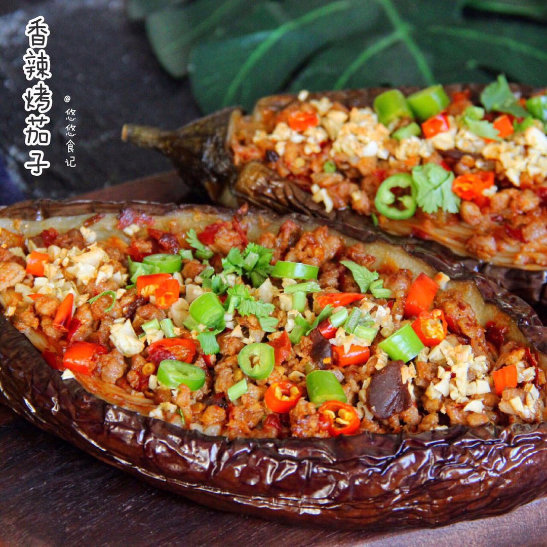 香辣金针菇肉沫烤茄子￨好吃到起飞的做法