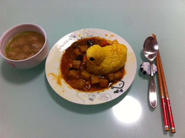 b.duck大黄鸭洗澡黄金咖喱饭