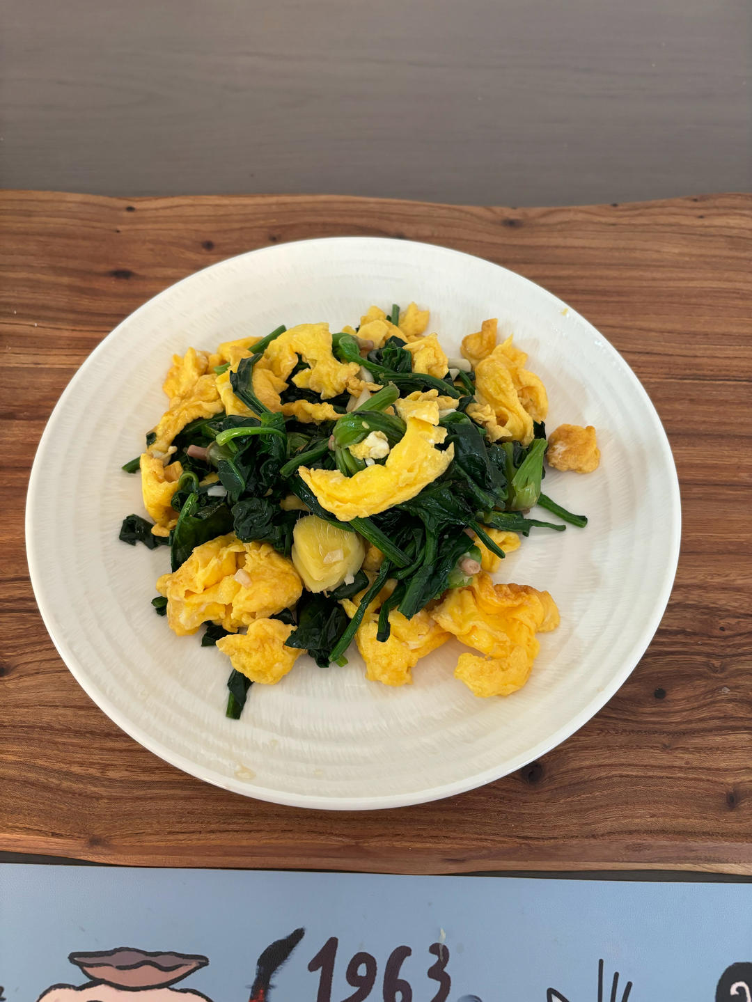 菠菜炒鸡蛋