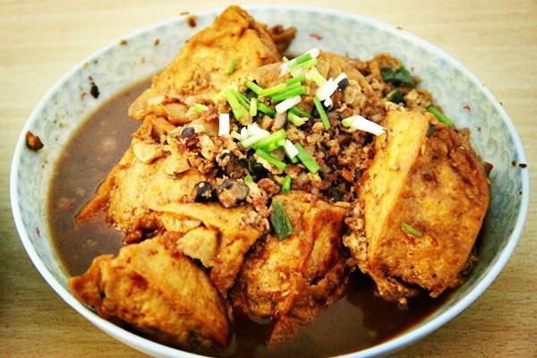 三角豆腐酿的做法