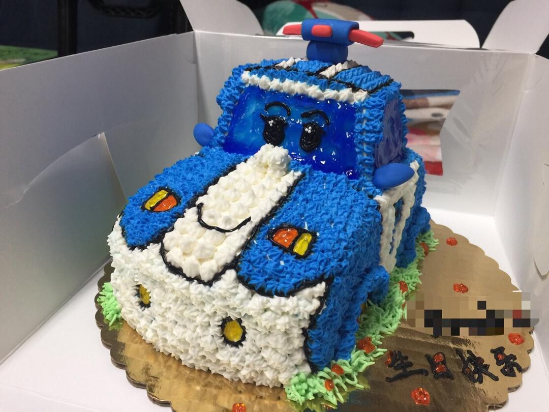 sweetish_fish做的萌萌小汽车蛋糕