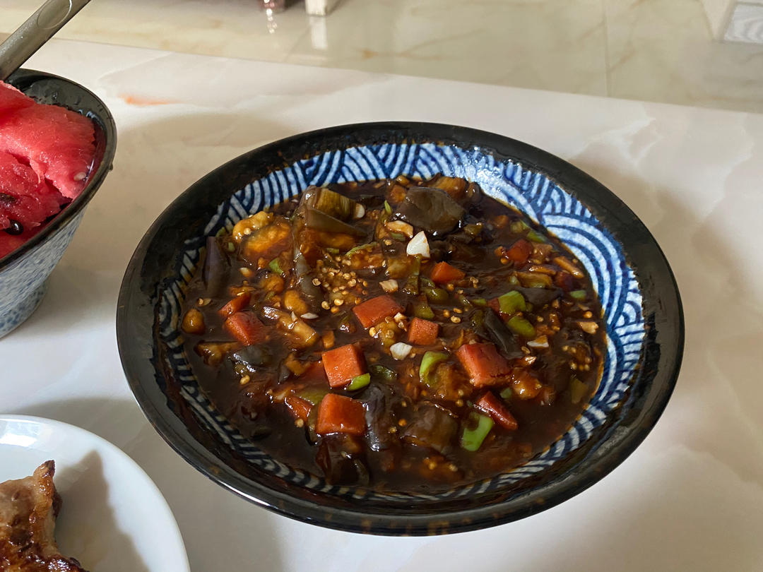 网红菜红烧茄子煲