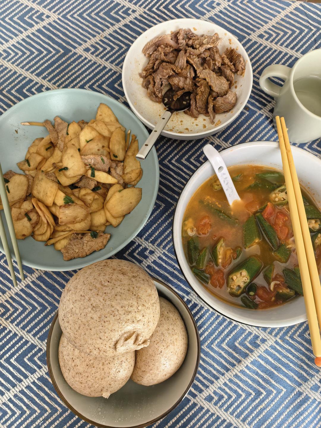 茭白炒肉片