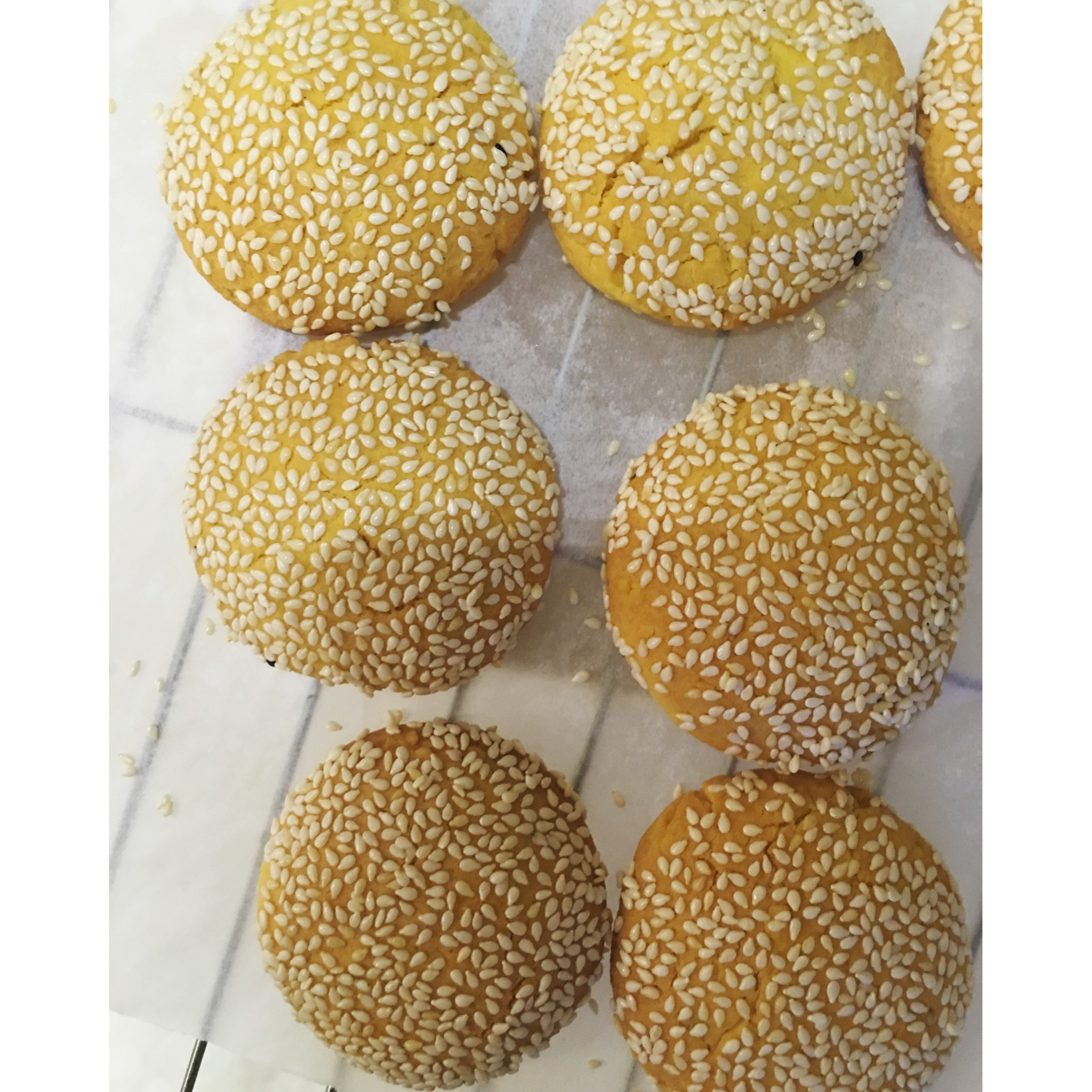玉米面麻饼