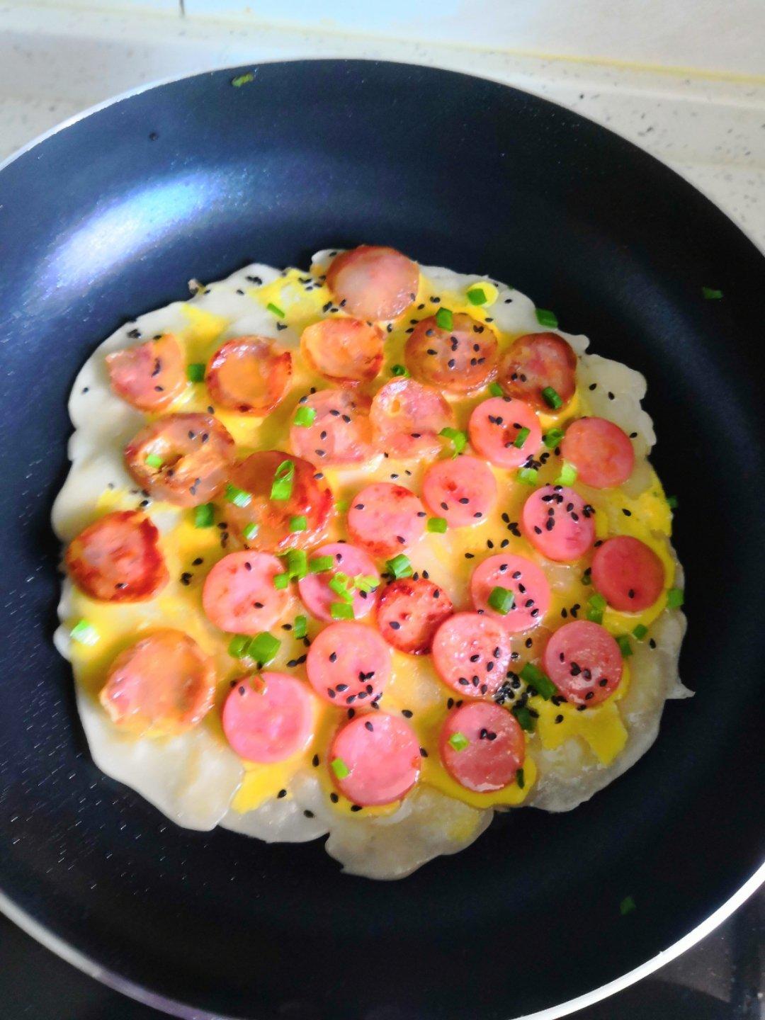 香肠（腊肠）鸡蛋煎饼