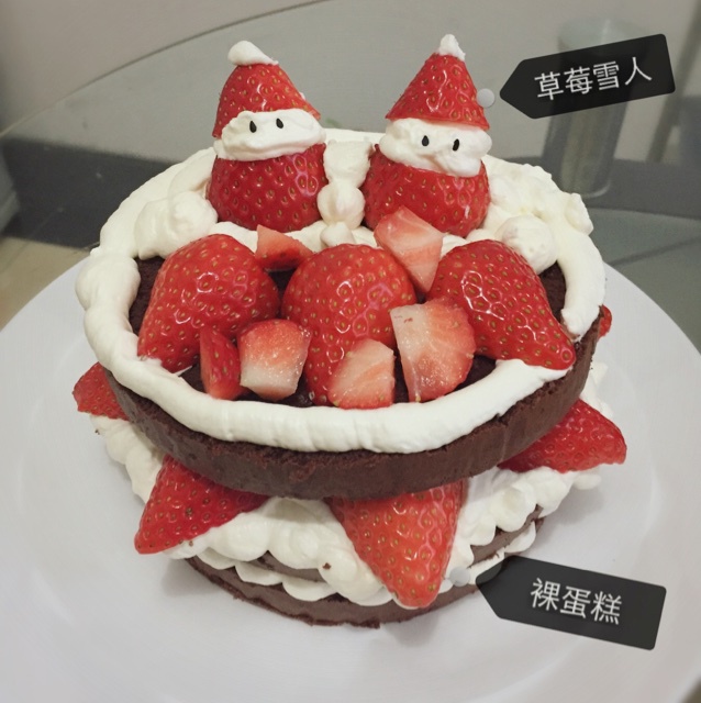 圣诞呆萌裸蛋糕