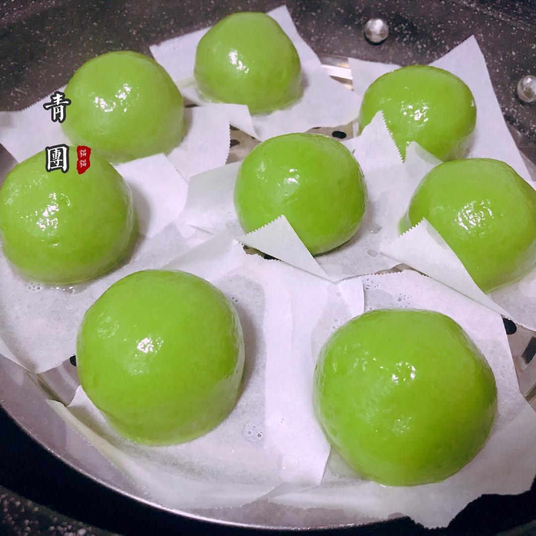 网红青团～～咸蛋黄肉松青团