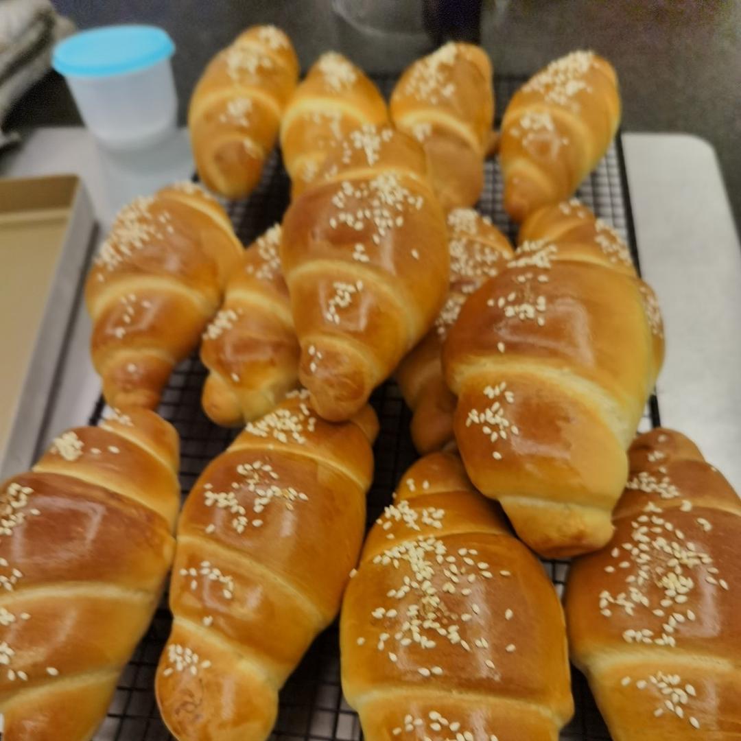 日式海盐牛角面包