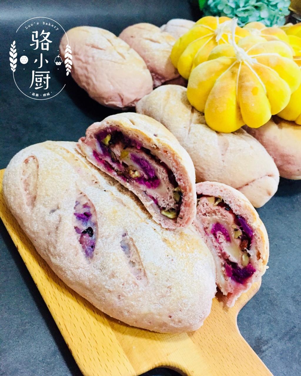 梦幻紫麻薯软欧包