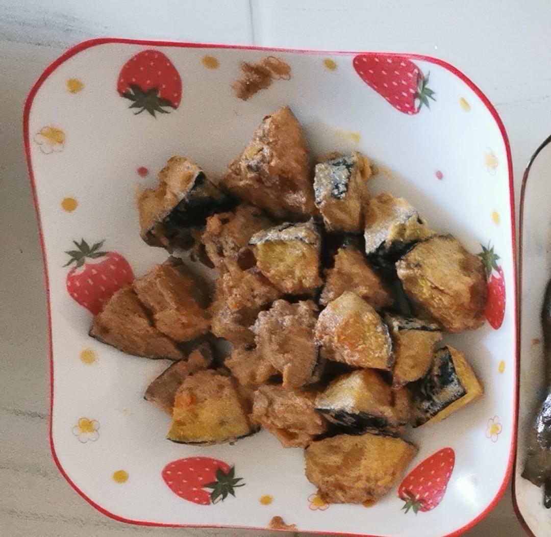 烤箱版超低油蛋黄焗南瓜