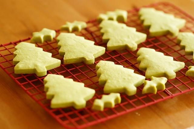 圣诞树饼干（抹茶炼乳脆饼）的做法 步骤4