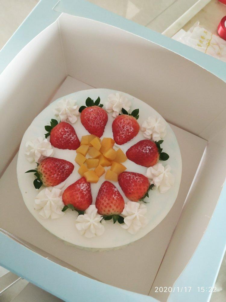 第一次做的水果生日蛋糕