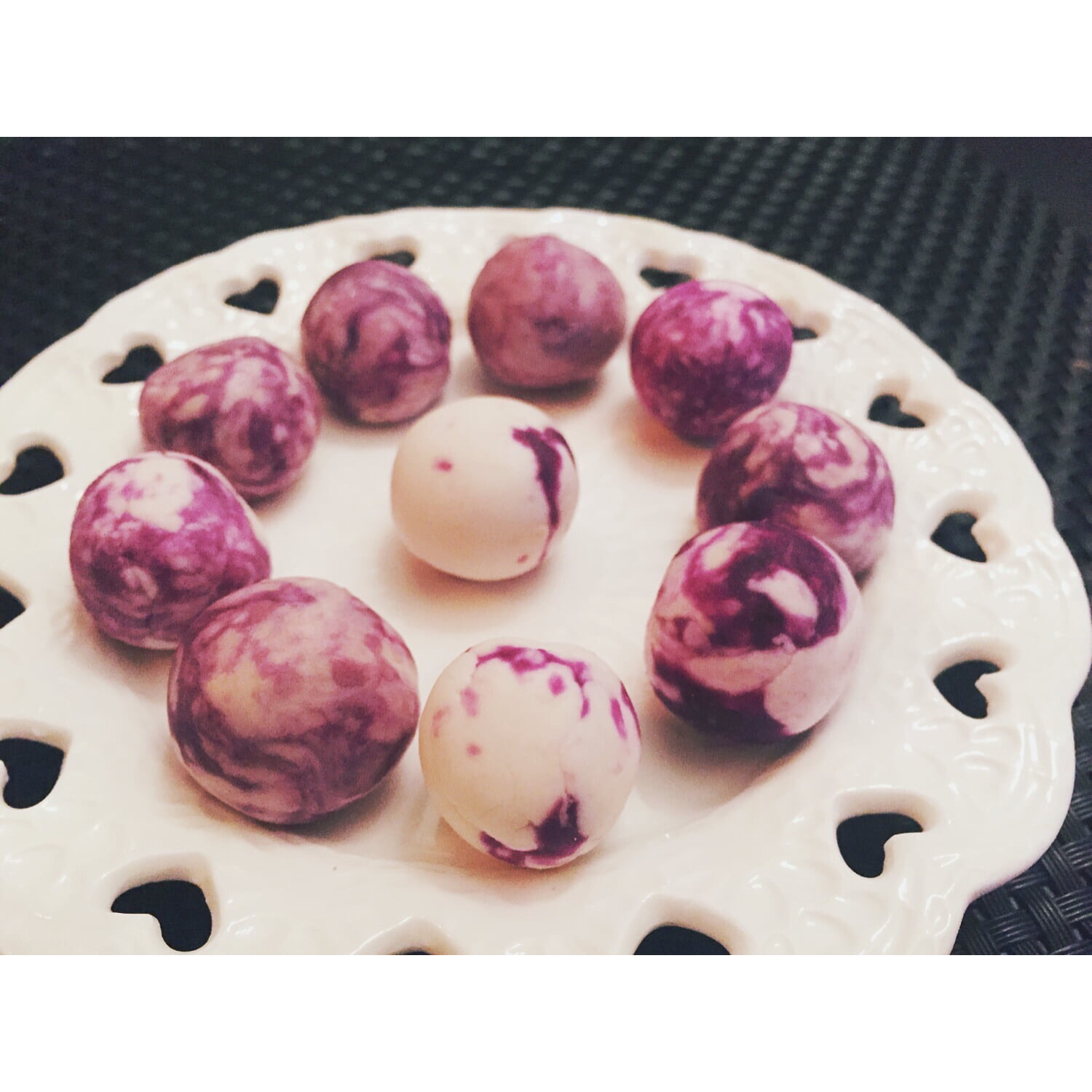 彩色雨花石汤圆（紫薯、南瓜、斑斓汁、红曲粉）