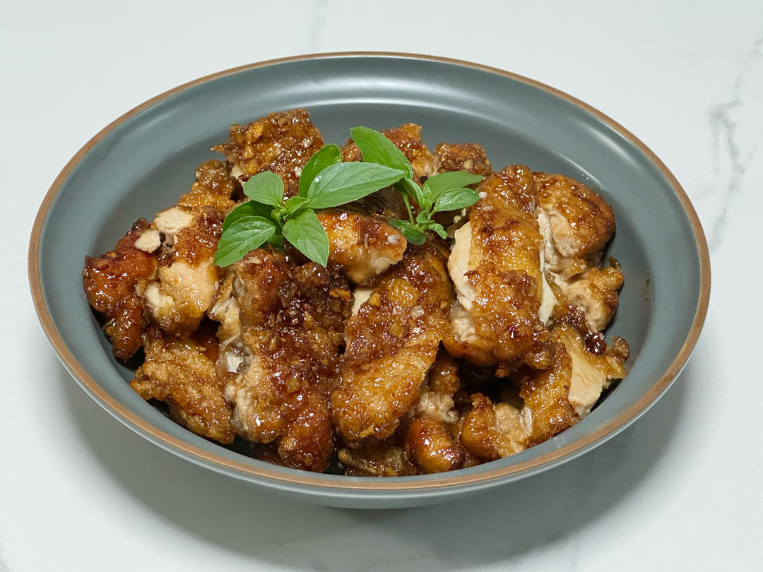 兄妹晚餐，蒜香鸡排