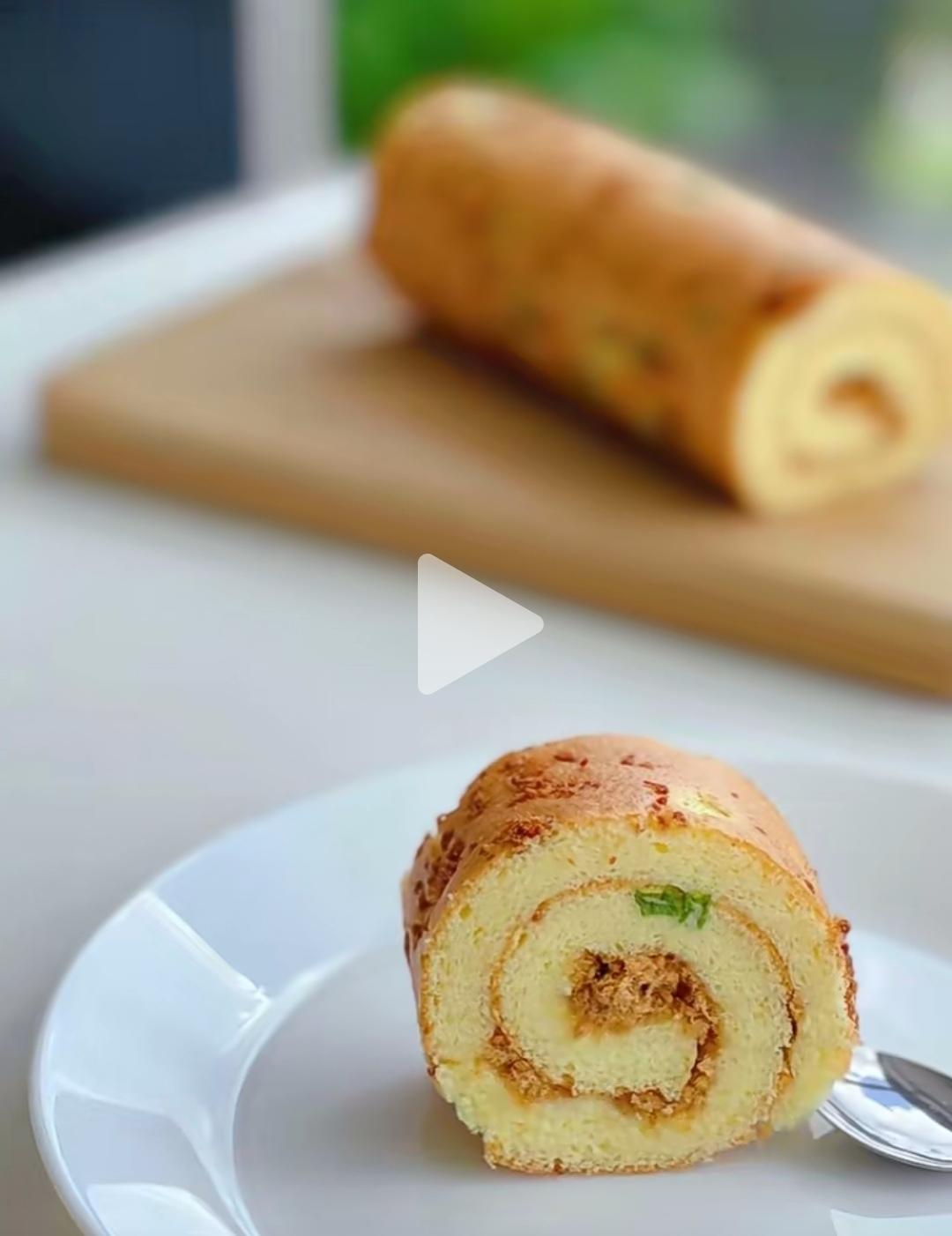 香葱肉松蛋糕卷-小美版