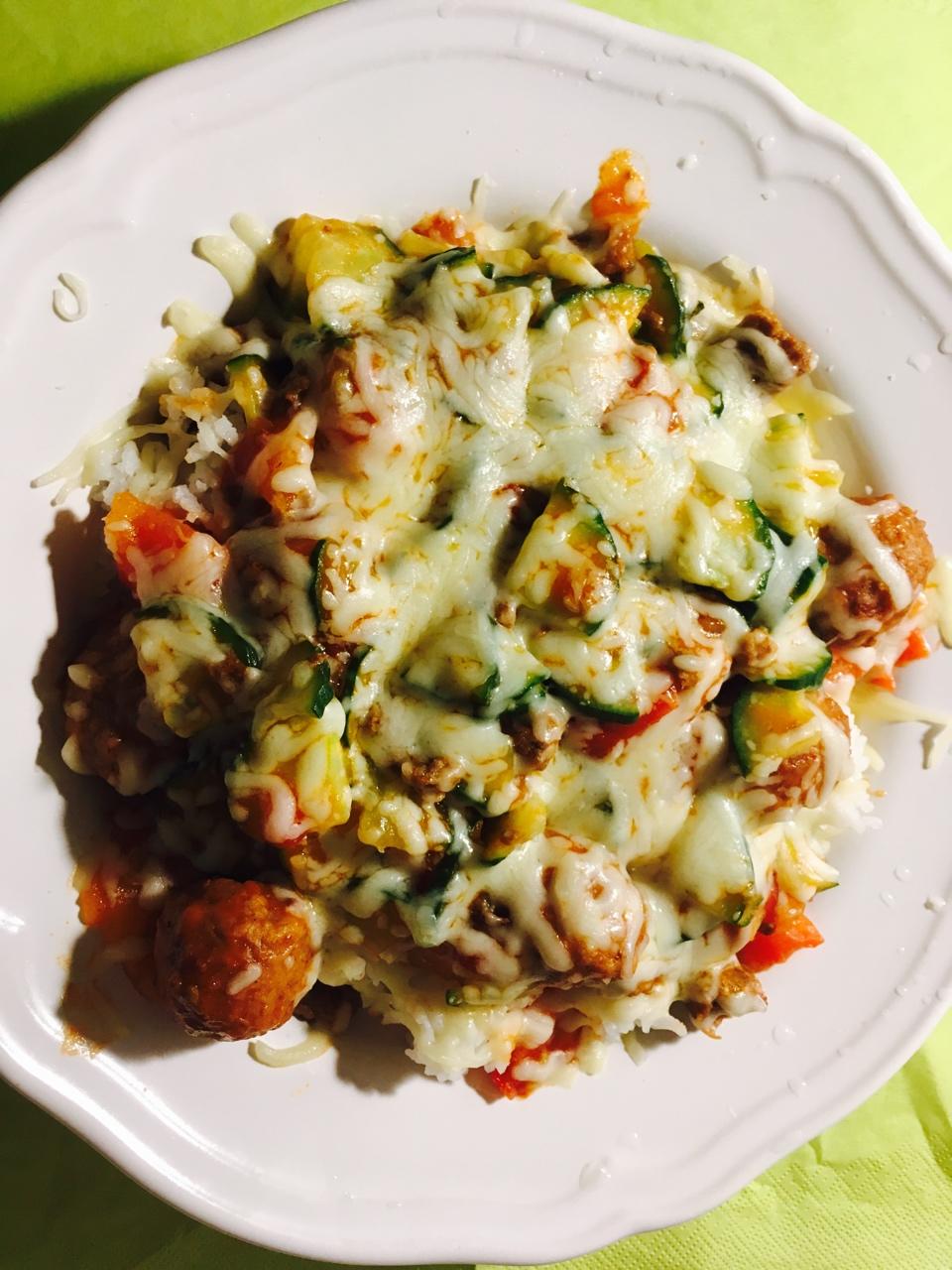 （留学生快手菜）蔬菜肉圆焗饭