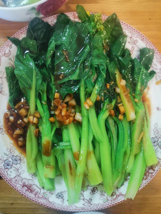 蚝油芥蓝，改刀后的比不改刀好吃百倍