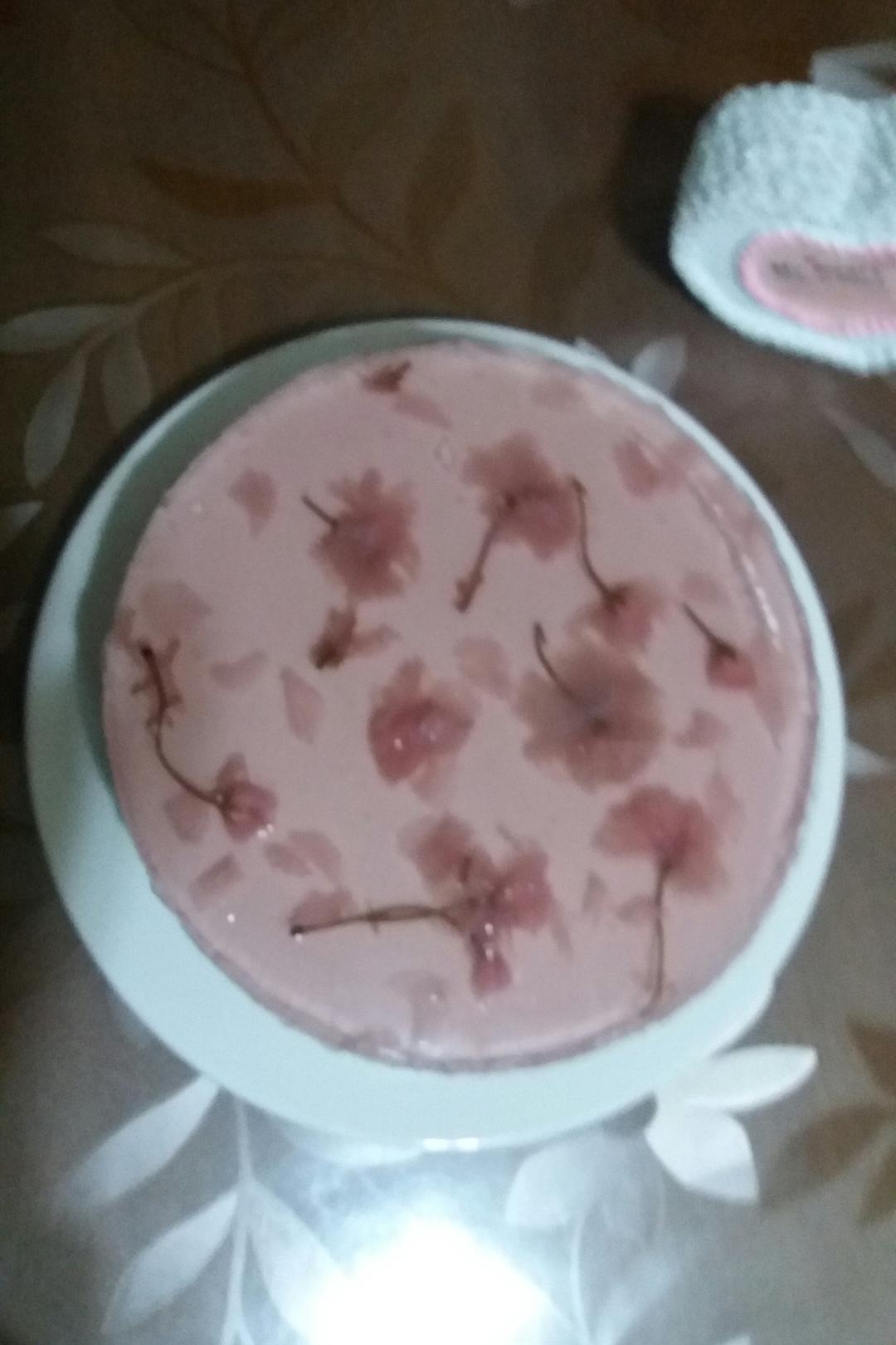 樱花酸奶慕斯蛋糕（免烤）