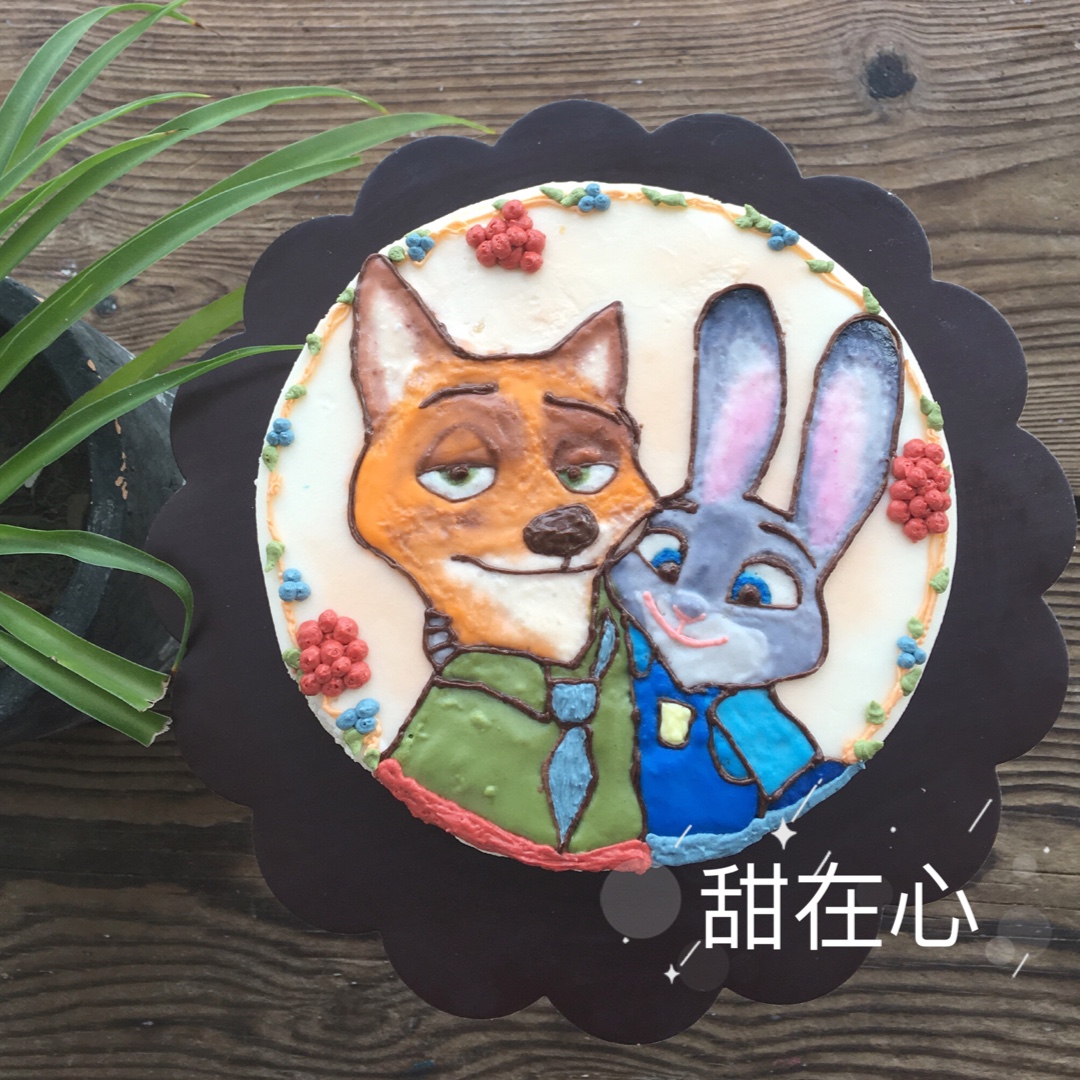 无绘画基础的3D立体手绘蛋糕---萌羊羊蛋糕