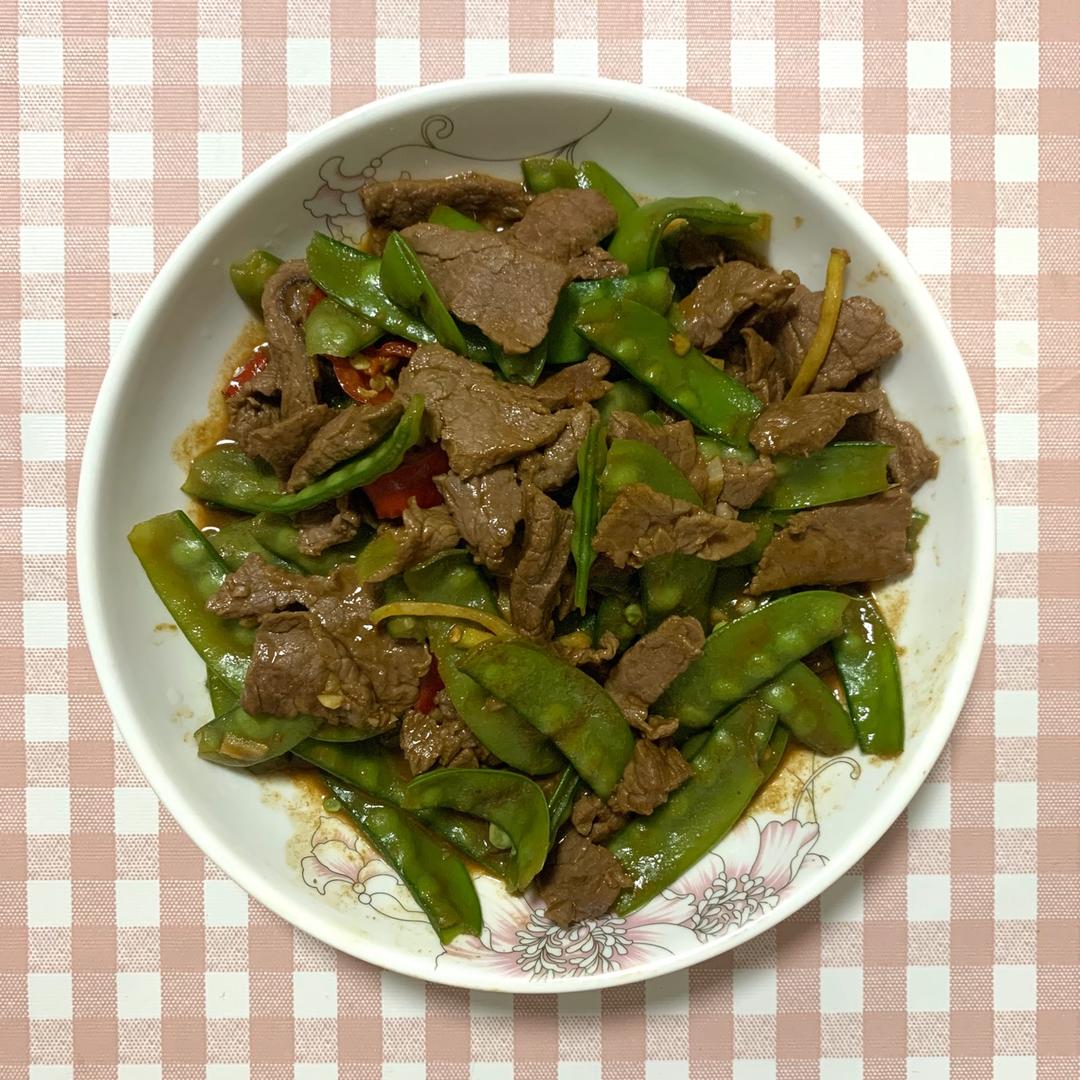 荷兰豆炒牛肉