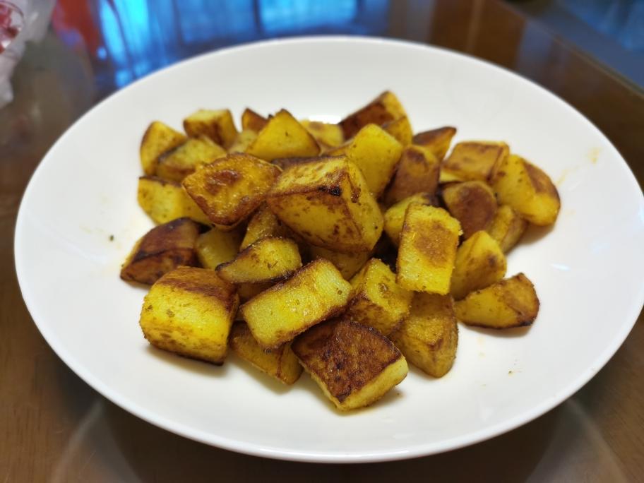 香煎土豆块(少油版)的做法