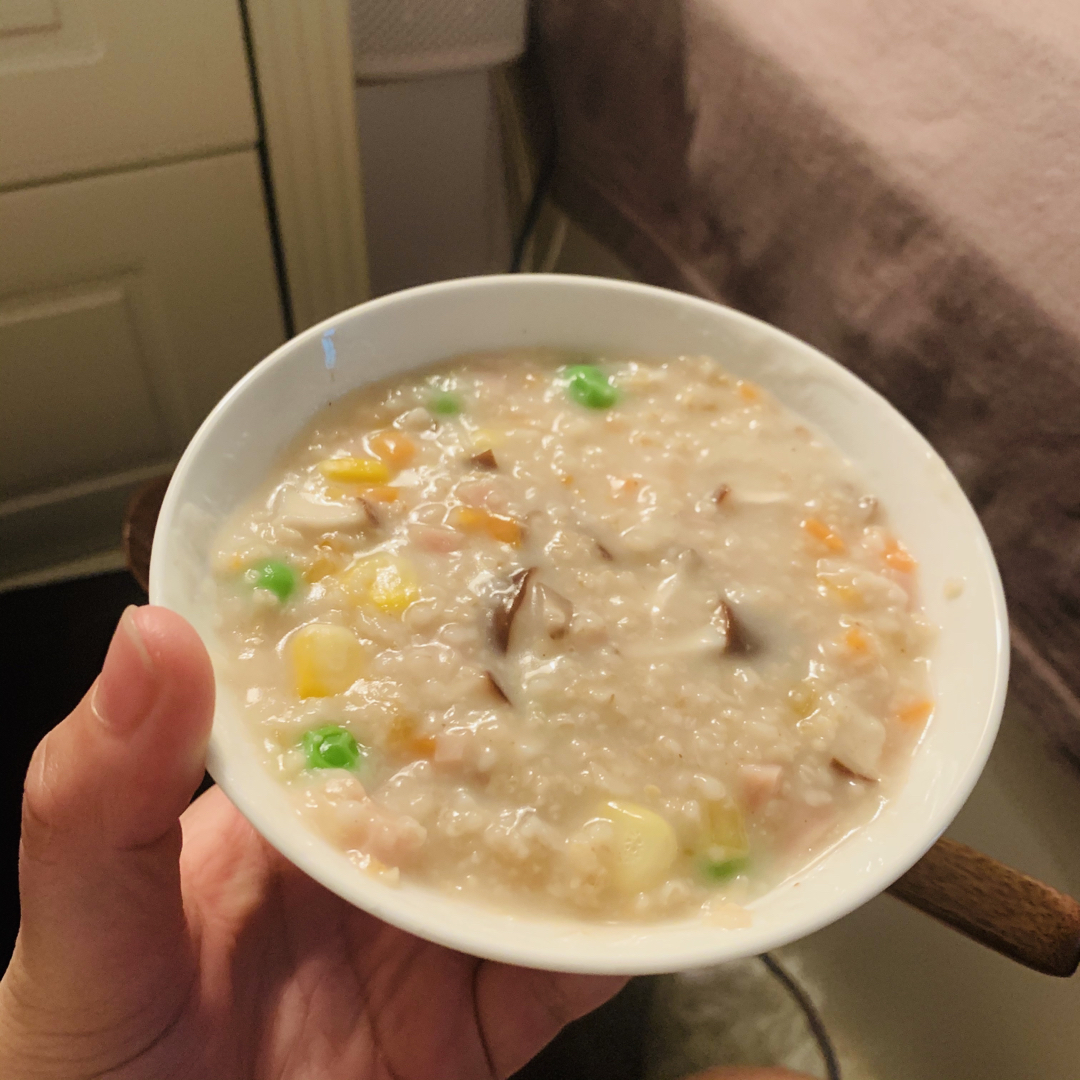 【减肥低卡早餐】170kcal🥣香菇杂蔬燕麦粥