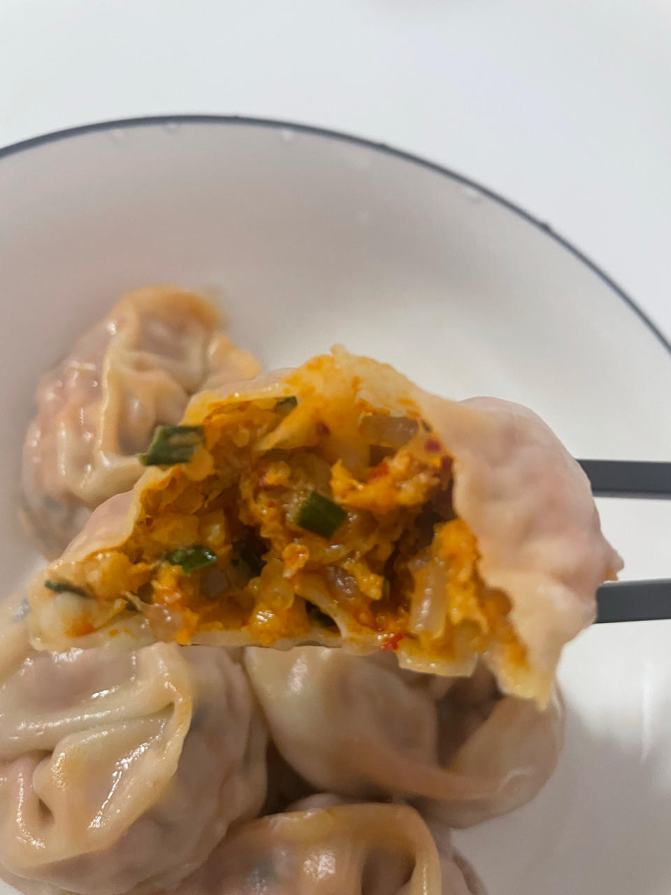 #🦊在韩国#秒杀必品阁！教你做韩国泡菜饺子（김치만두)