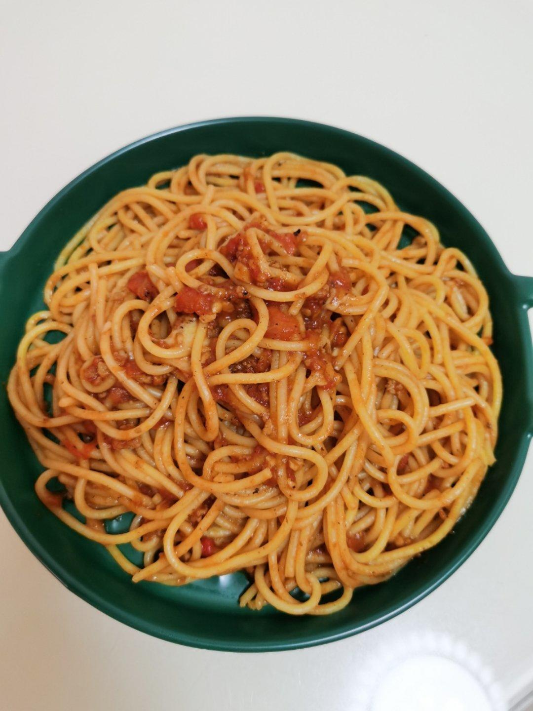 （完胜必胜客的）番茄肉酱意大利面～