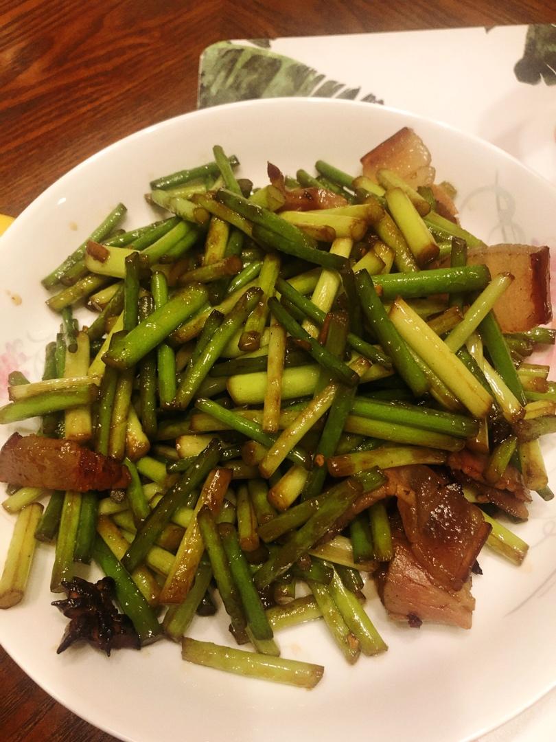 蒜苔炒腊肉