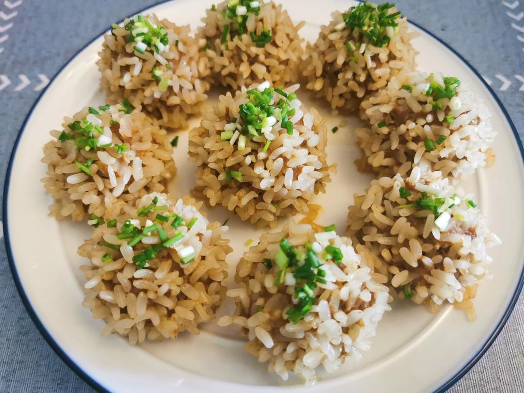 糯米珍珠丸子，年夜饭必备菜，快手蒸菜