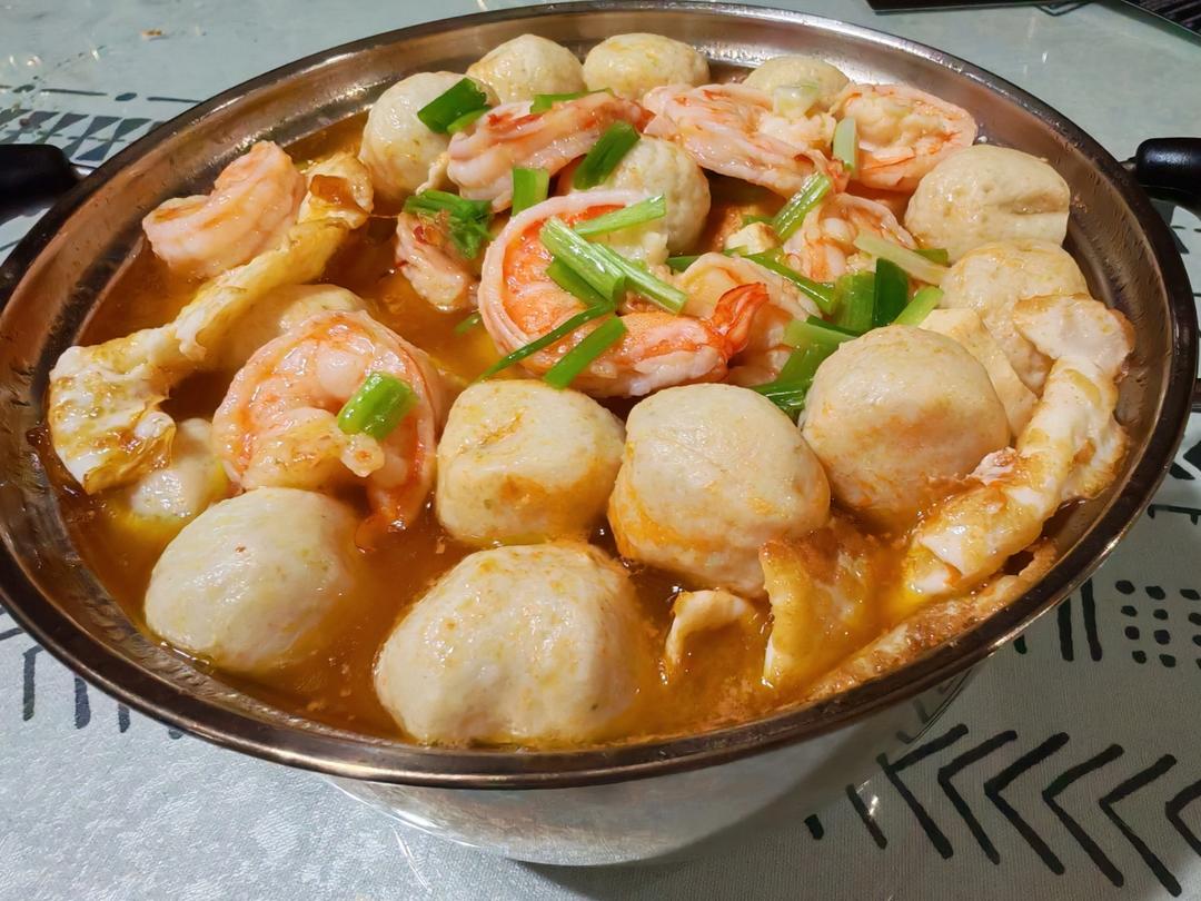 鲜虾豆腐煲