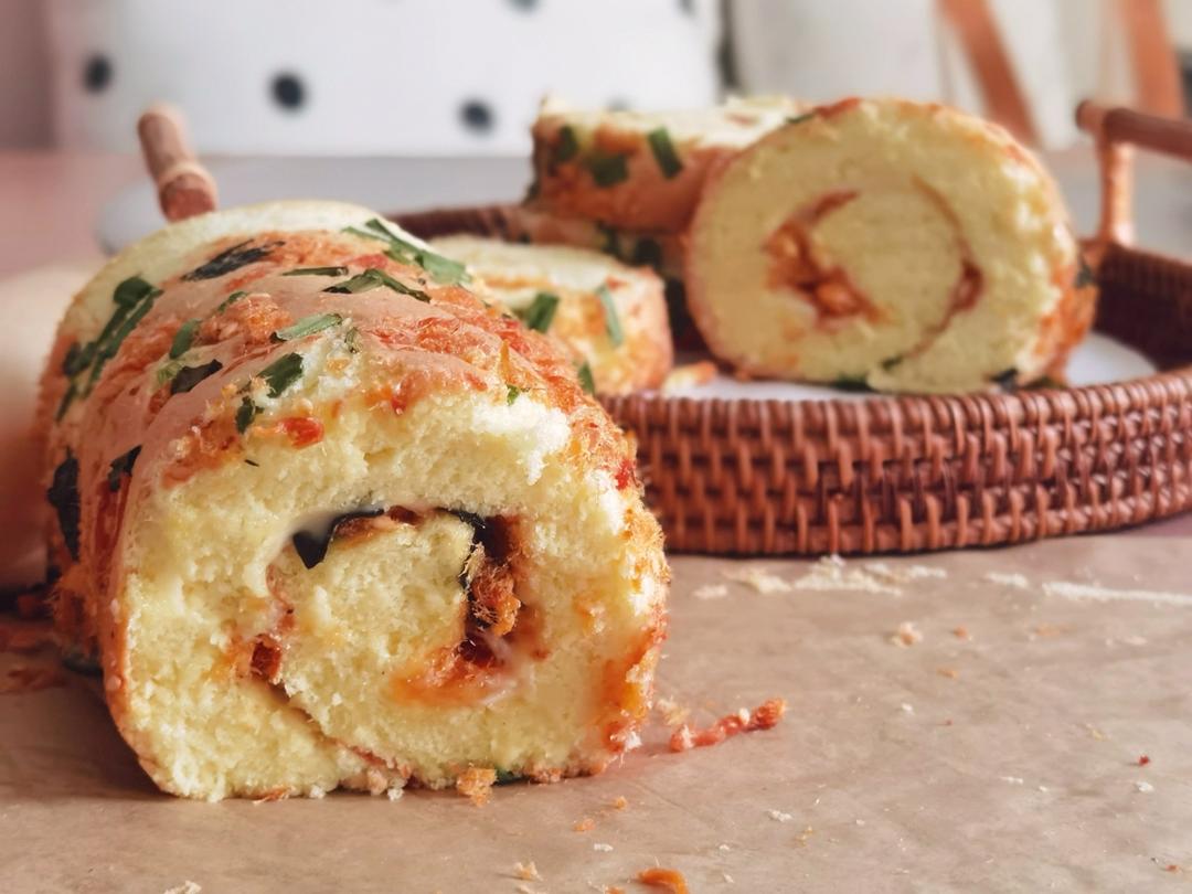 香葱肉松肥蛋糕卷～