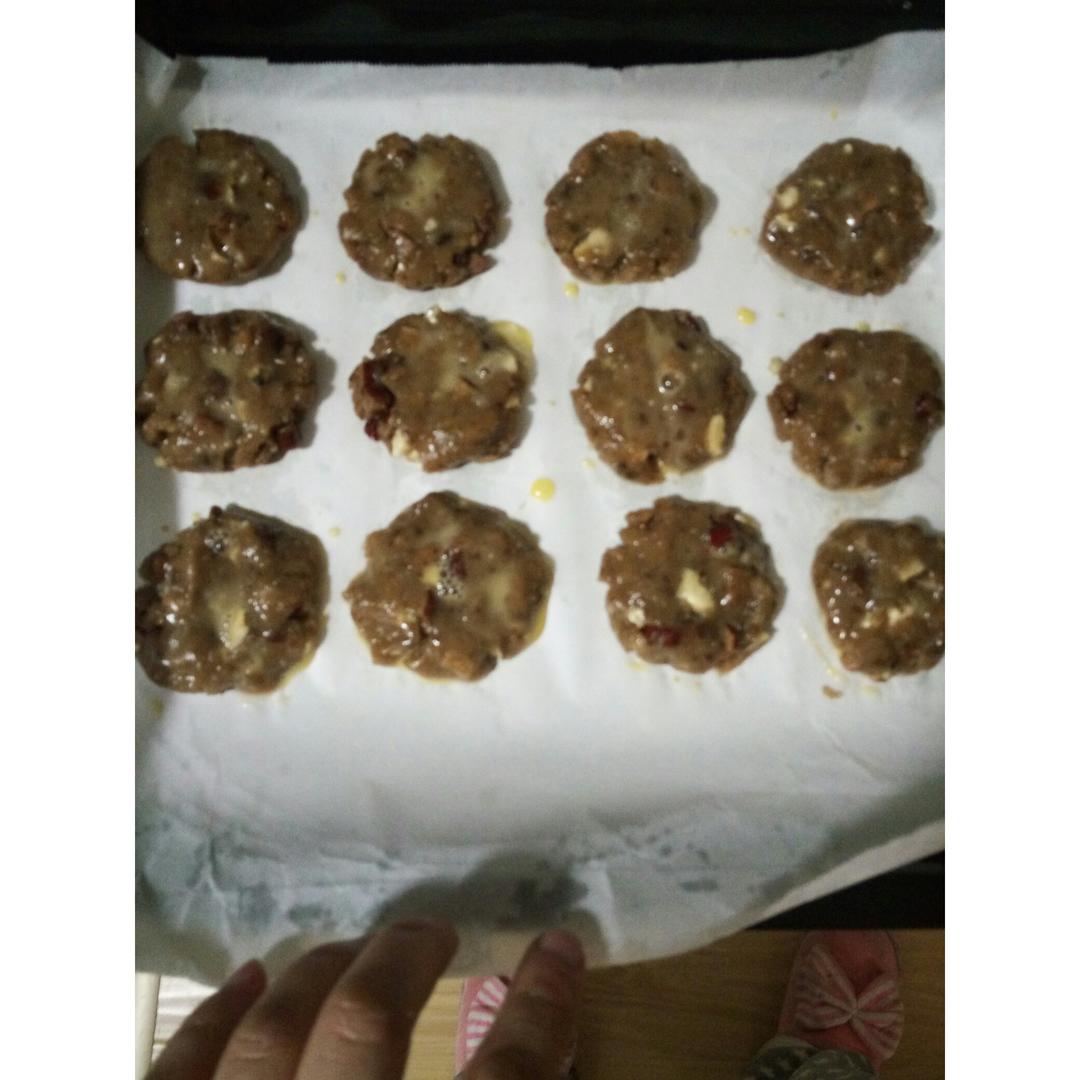 红枣红糖核桃饼干
