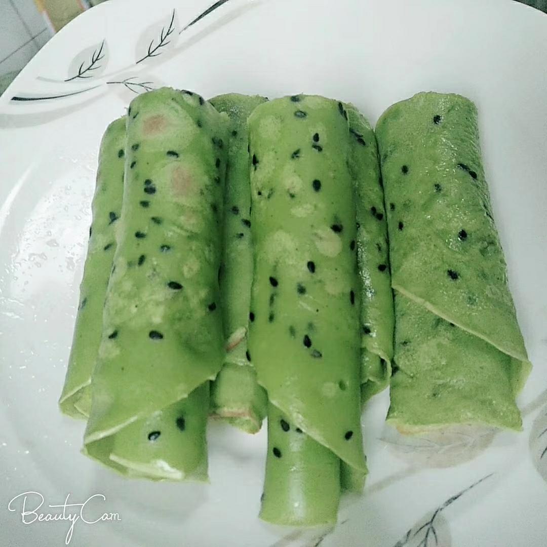 油菜芝麻饼的做法 步骤3