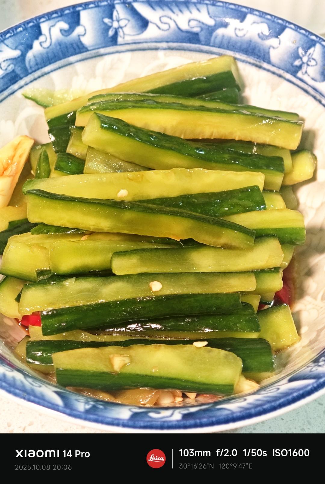 解腻下酒小凉菜，冰脆黄瓜