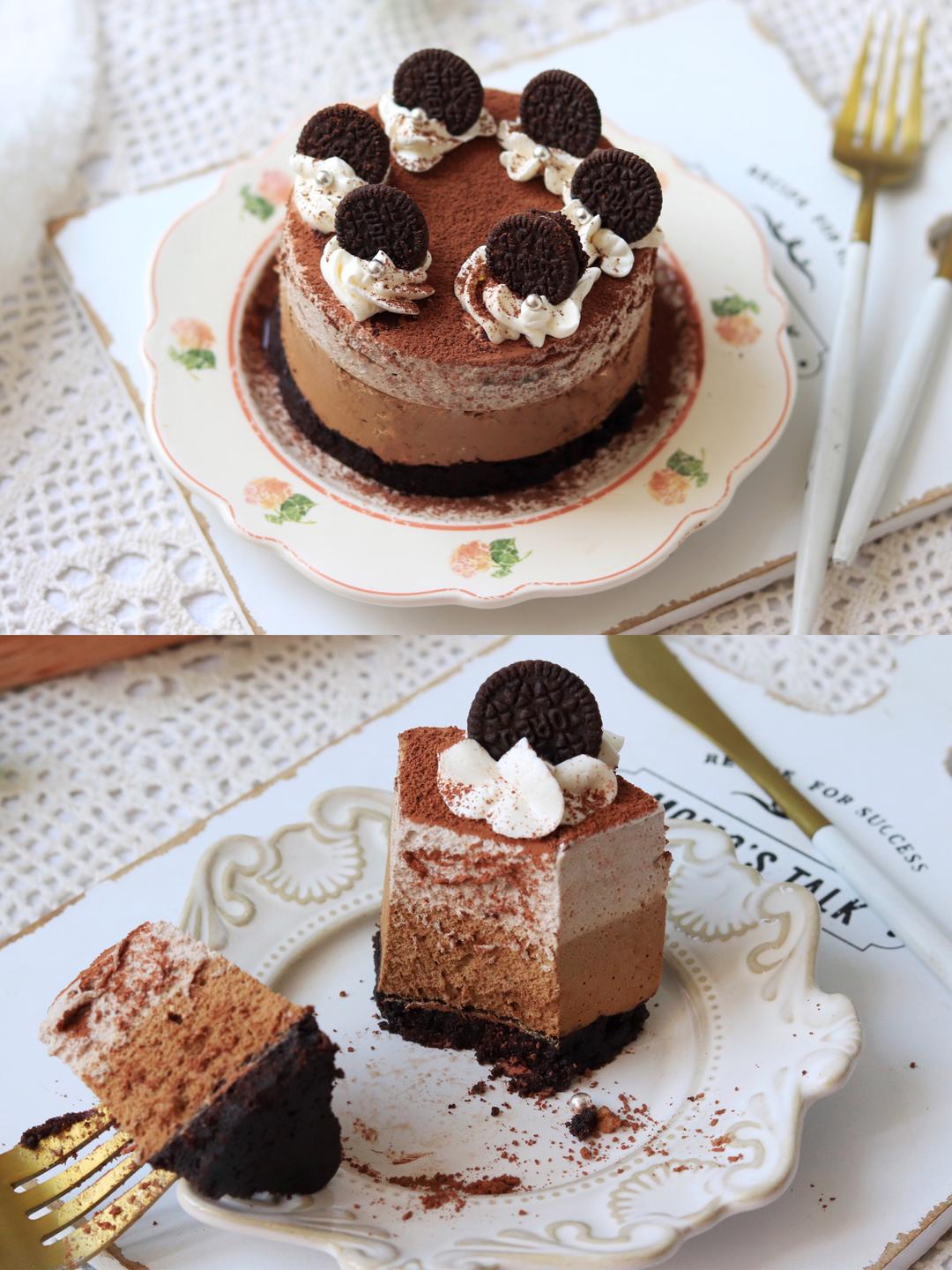 免烤箱❗️一口就爱上咖啡双色慕斯🍰，入口即化，巨好吃❗️的做法