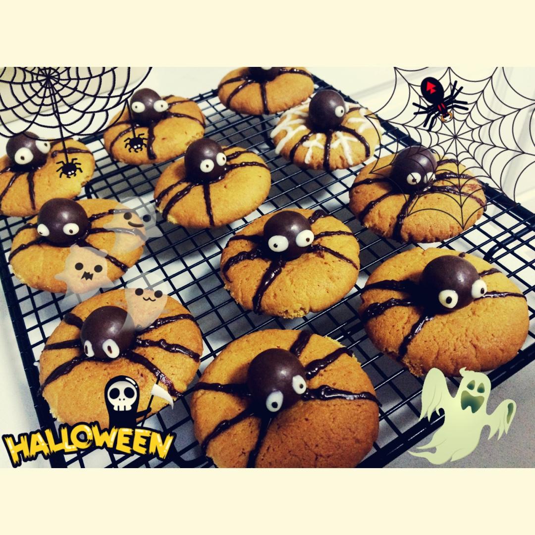 万圣节蜘蛛花生酱曲奇