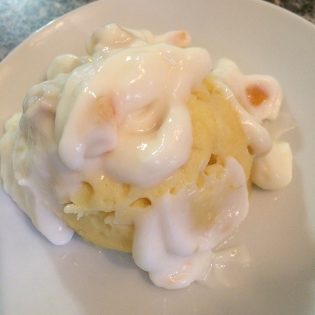 懒人食|1分钟微波炉柠檬酸奶小蛋糕（无油低脂版）