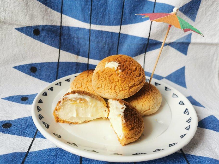 一口就爆浆的卡士达酥皮泡芙