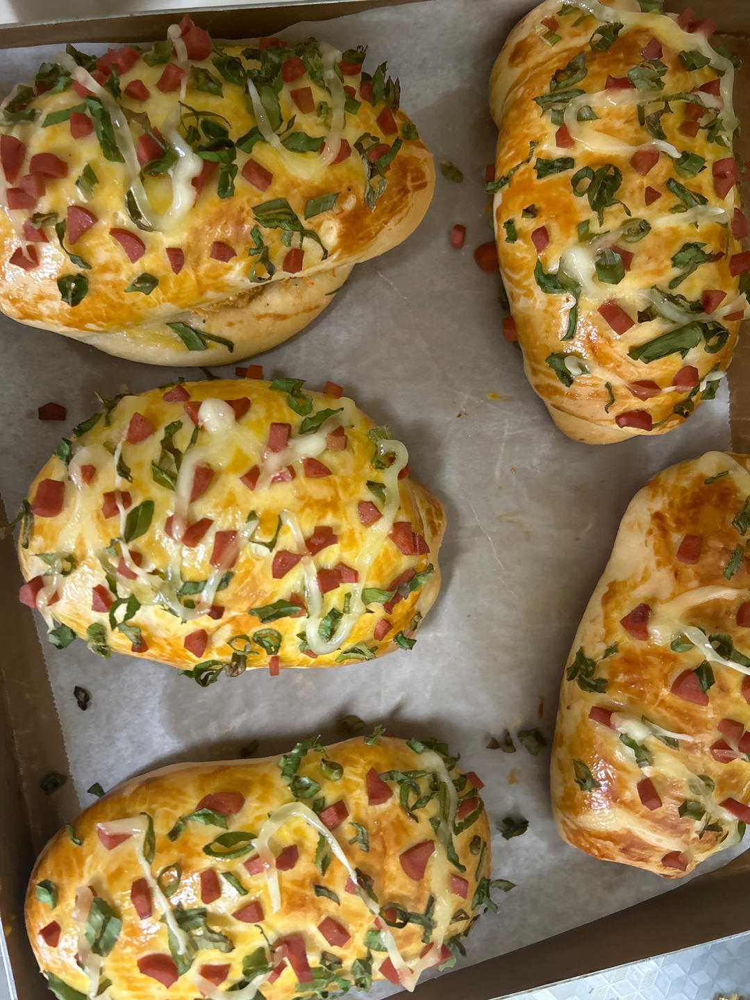 香葱火腿肉松面包