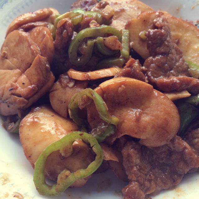 老丁的私房菜-美极杏鲍菇